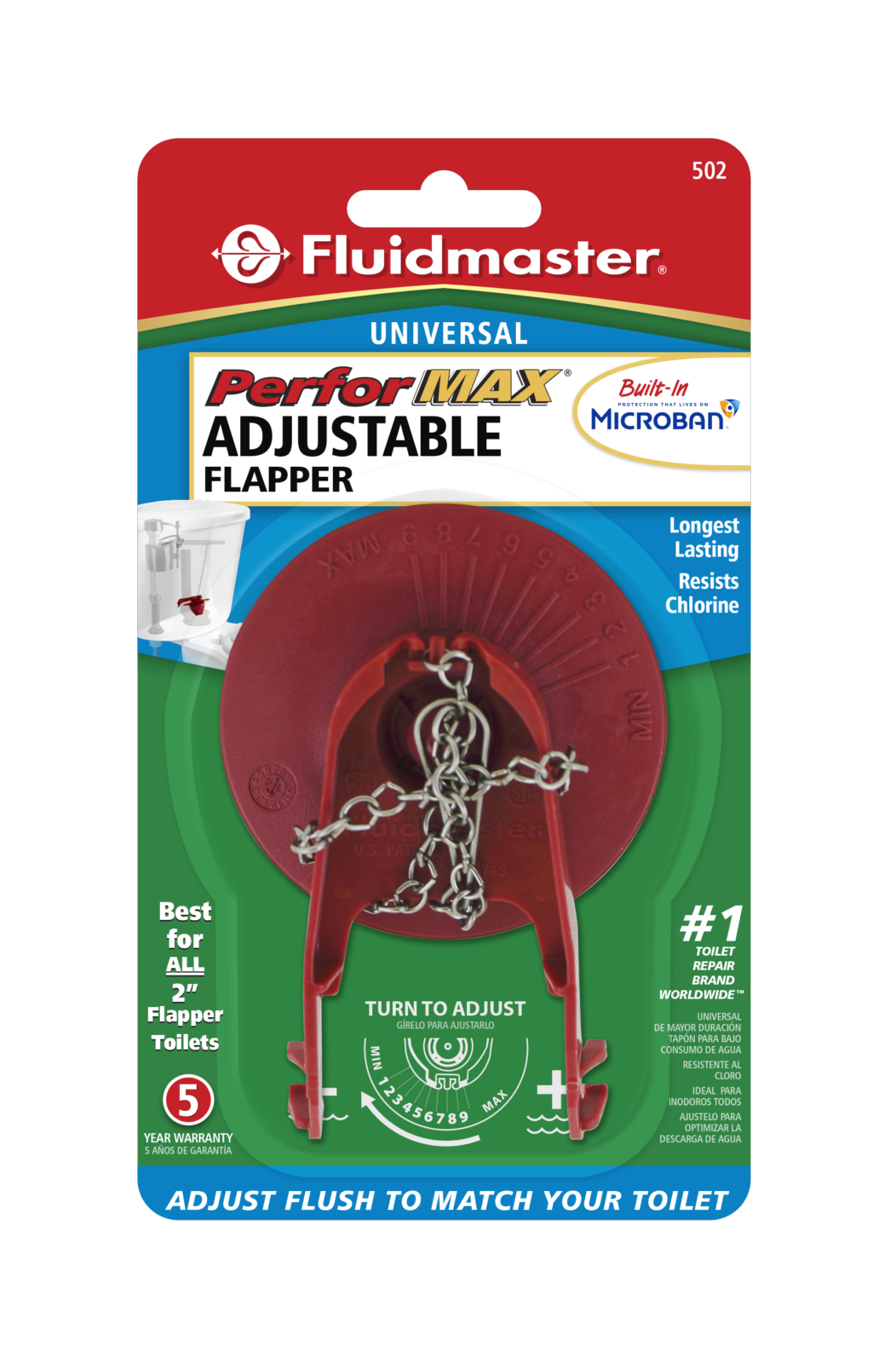 Fluidmaster 502P21 PerforMAX® Adjustable 2" Flapper - Edmondson Supply