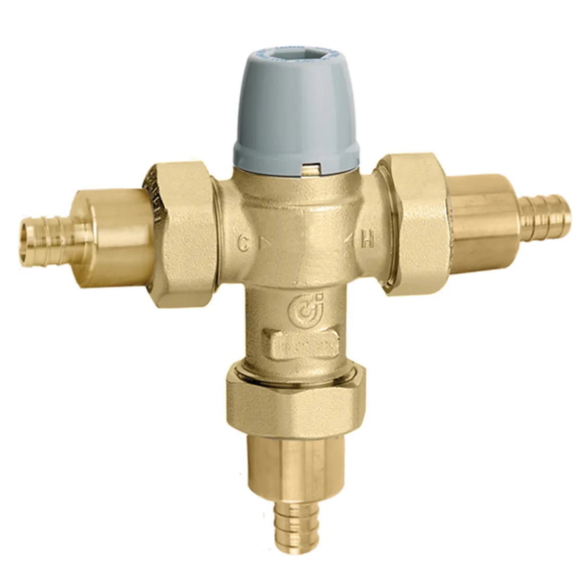 Caleffi TubMixer™ High-Flow Scald-Protection Thermostatic Mixing Valve, PEX Crimp