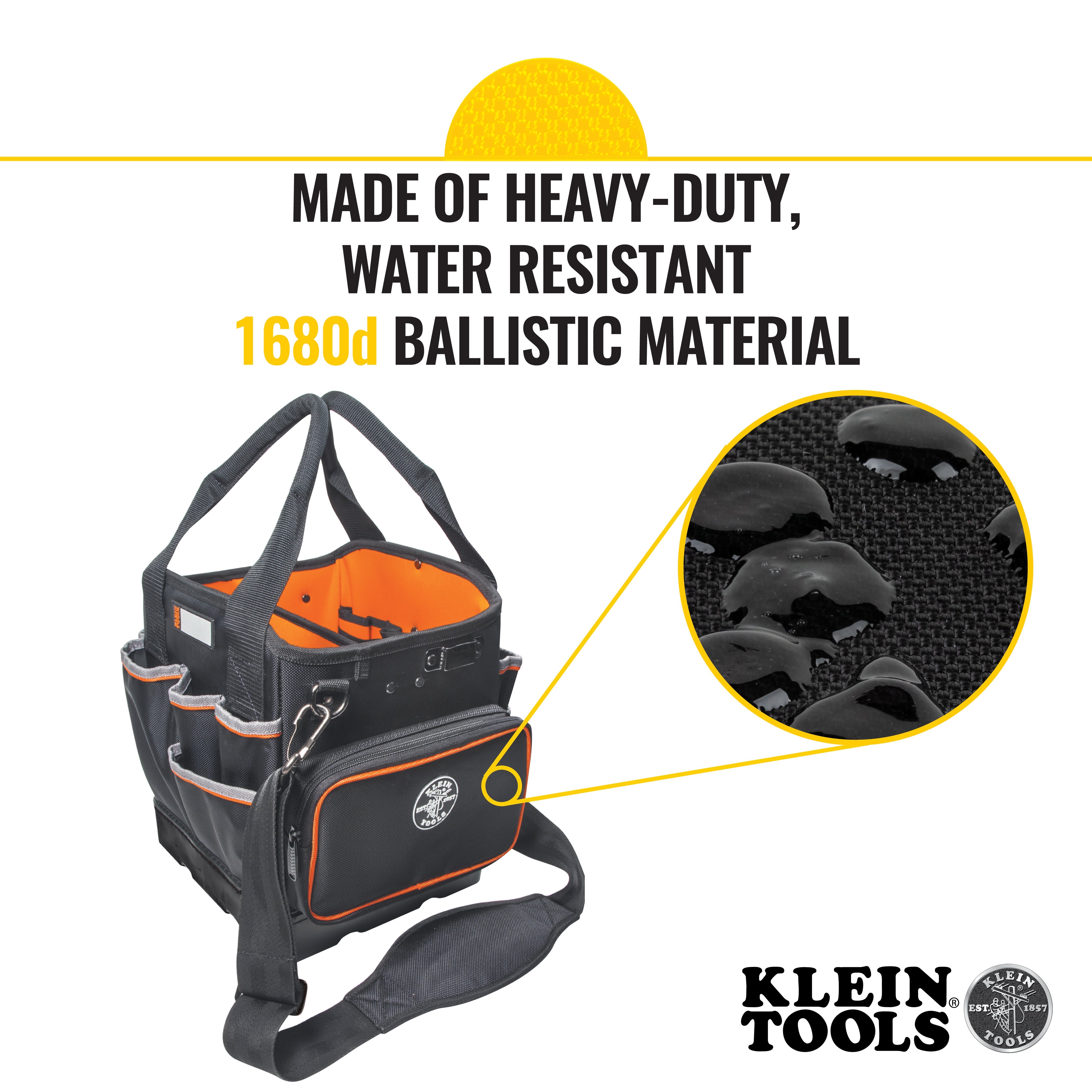 Klein Tools 5541610-14 Tool Bag, Tradesman Pro™ Tool Tote, 40 Pockets, 10-Inch - Edmondson Supply