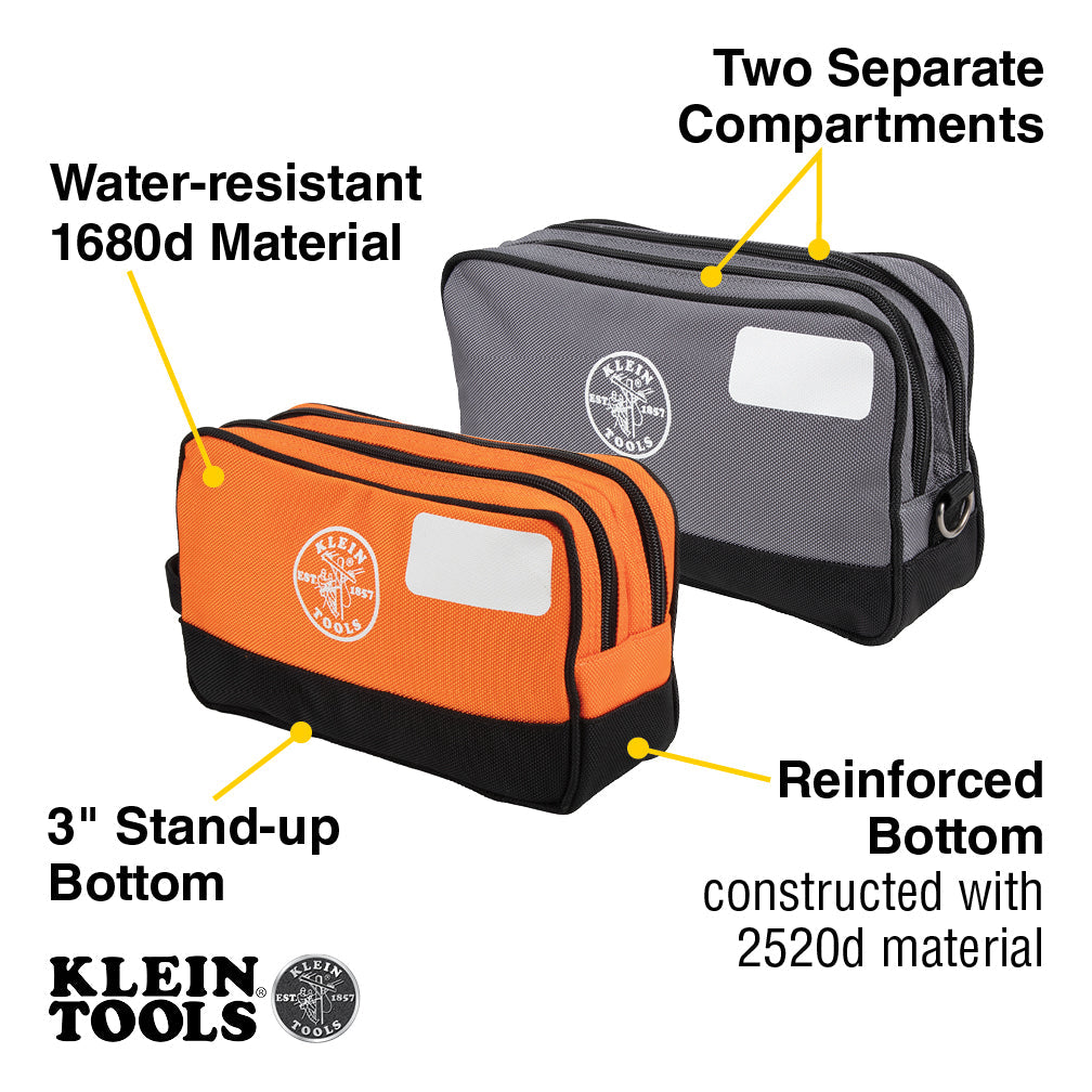 Klein Tools 55579 Double Zipper Tool Bag, 2-Pack - Edmondson Supply