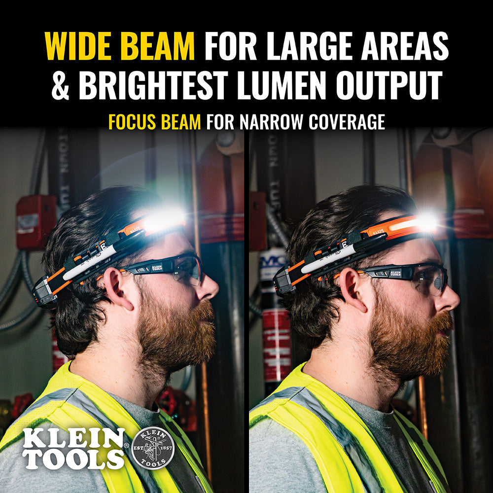 Klein Tools 56308 Wide-Beam Headlamp with Strap - Edmondson Supply