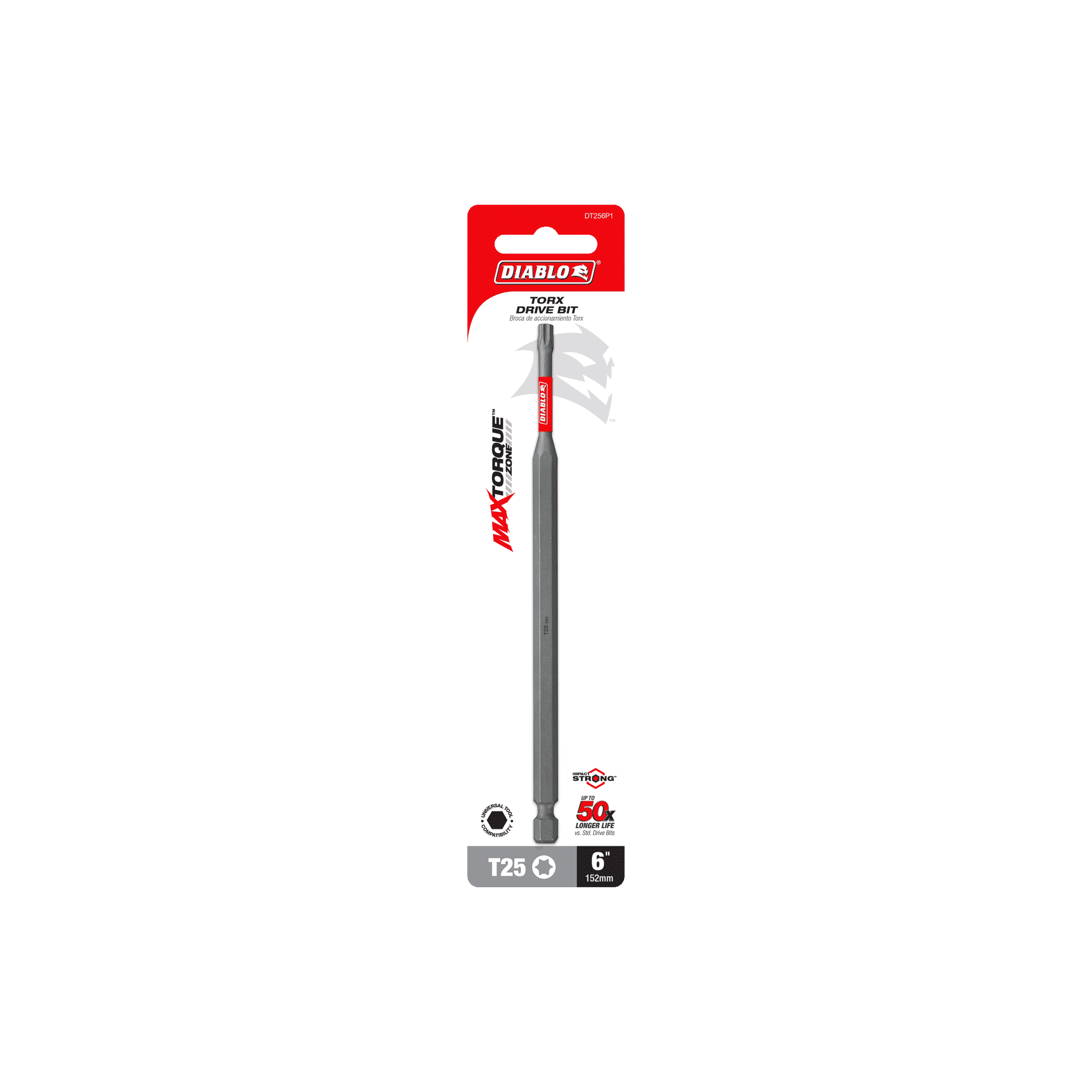 Diablo Tools DT256P1 6" #25 Torx Drive Bit - Edmondson Supply
