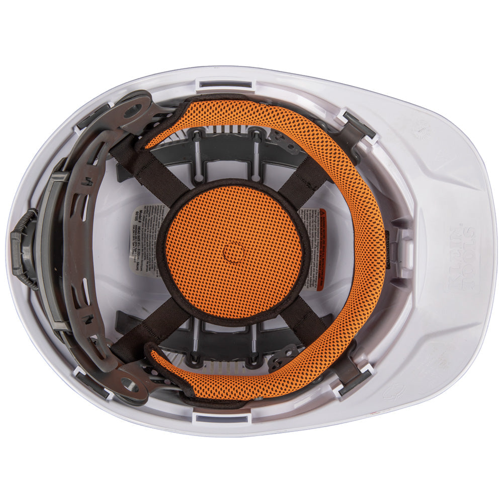 Klein Tools 60105 Hard Hat, Vented, Cap Style, White - Edmondson Supply