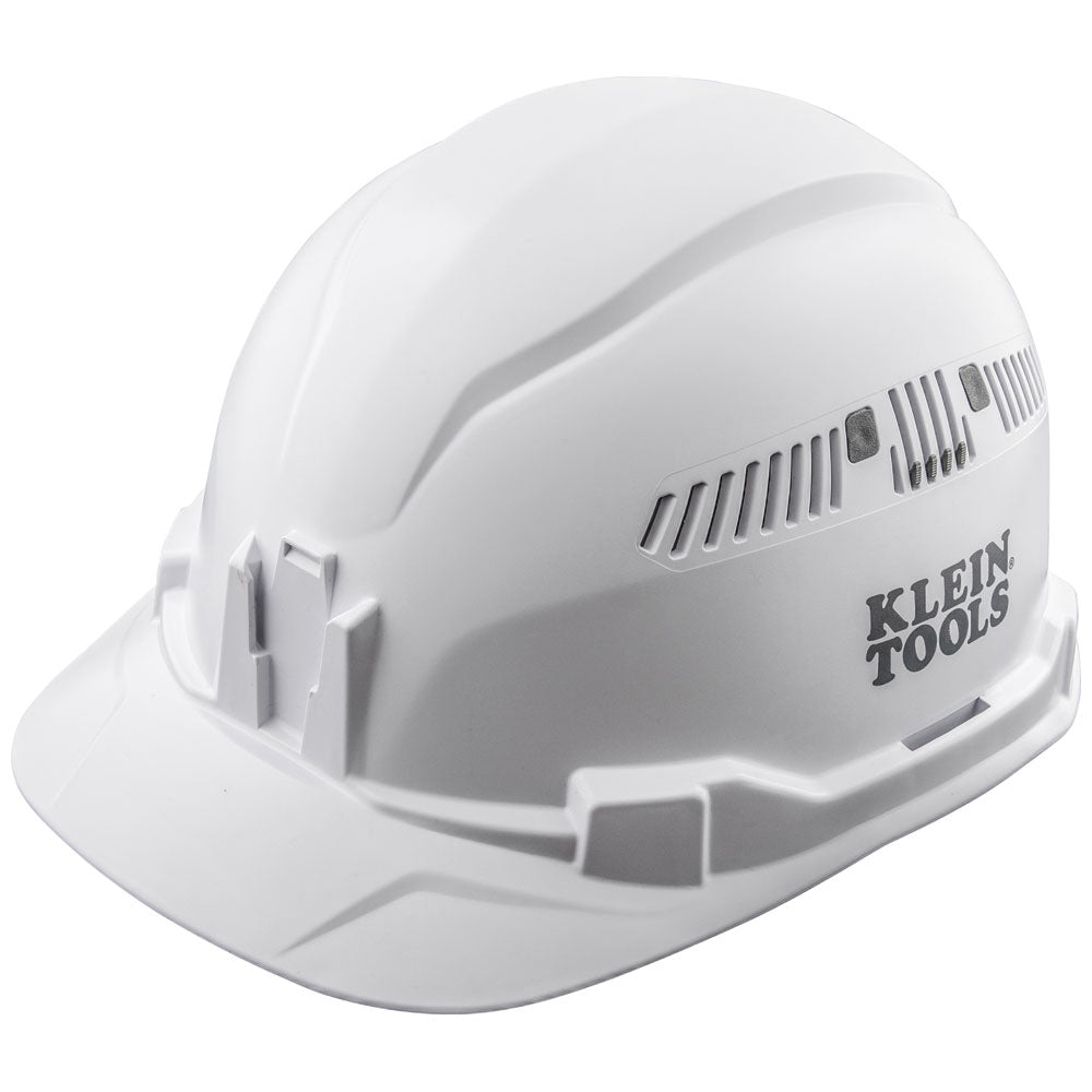 Klein Tools 60105 Hard Hat, Vented, Cap Style, White - Edmondson Supply
