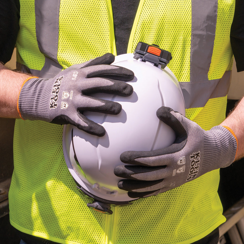 Klein Tools 60584 Knit Dipped Gloves, Cut Level A2, Touchscreen, Medium, 2-Pair - Edmondson Supply
