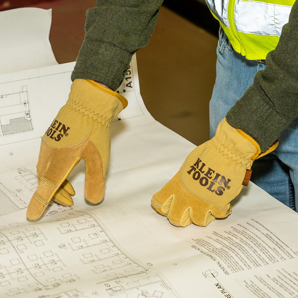 Klein Tools 60609 Leather All Purpose Gloves, X-Large - Edmondson Supply