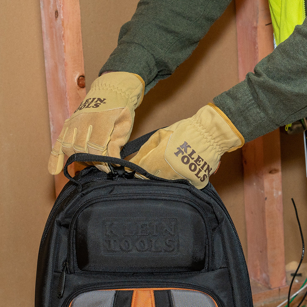 Klein Tools 60607 Leather All Purpose Gloves, Medium - Edmondson Supply