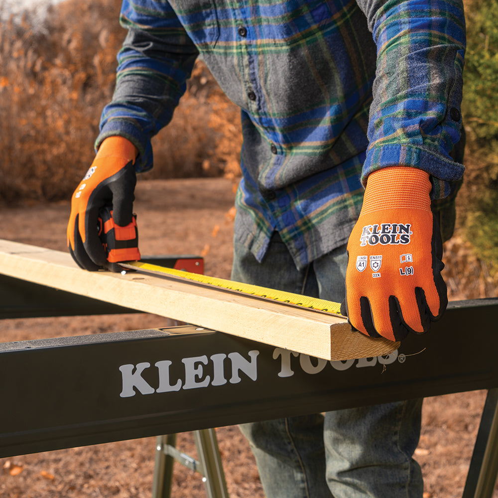 Klein Tools 60836 Winter Knit Dipped Gloves, Cut Level A1, Touchscreen, Large - Edmondson Supply