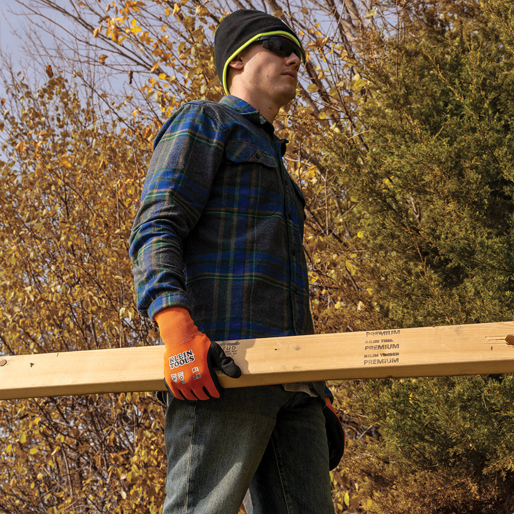 Klein Tools 60836 Winter Knit Dipped Gloves, Cut Level A1, Touchscreen, Large - Edmondson Supply