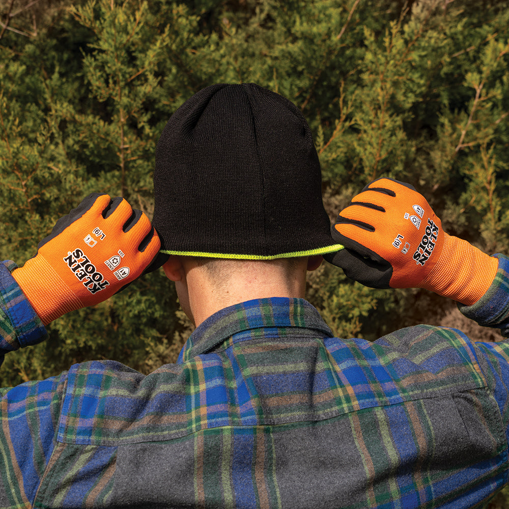 Klein Tools 60837 Winter Knit Dipped Gloves, Cut Level A1, Touchscreen, X-Large - Edmondson Supply