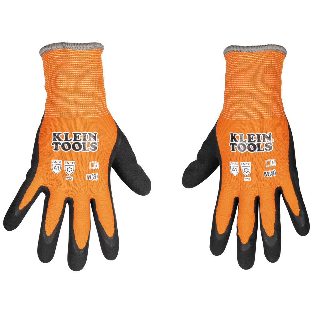 Klein Tools 60837 Winter Knit Dipped Gloves, Cut Level A1, Touchscreen, X-Large - Edmondson Supply