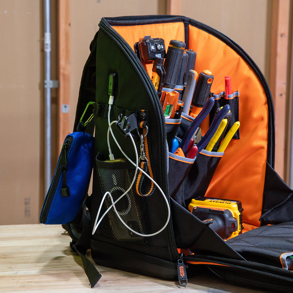 Klein Tools 62482 Tradesman Pro™ Tool Station Tool Bag Backpack, 27 Pockets - Edmondson Supply