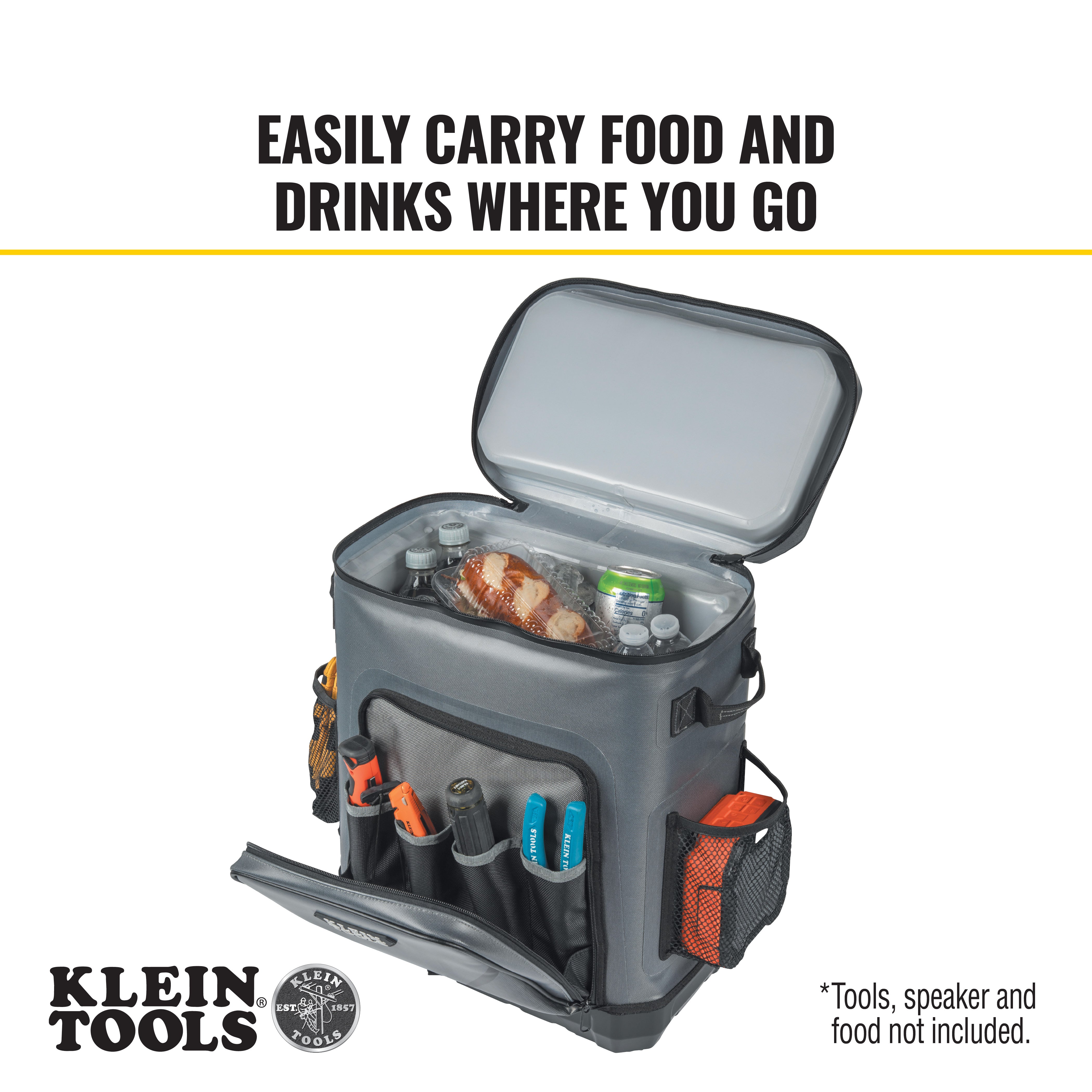 Klein Tools 62810BPCLR Backpack Cooler, Insulated, 30 Can Capacity - Edmondson Supply
