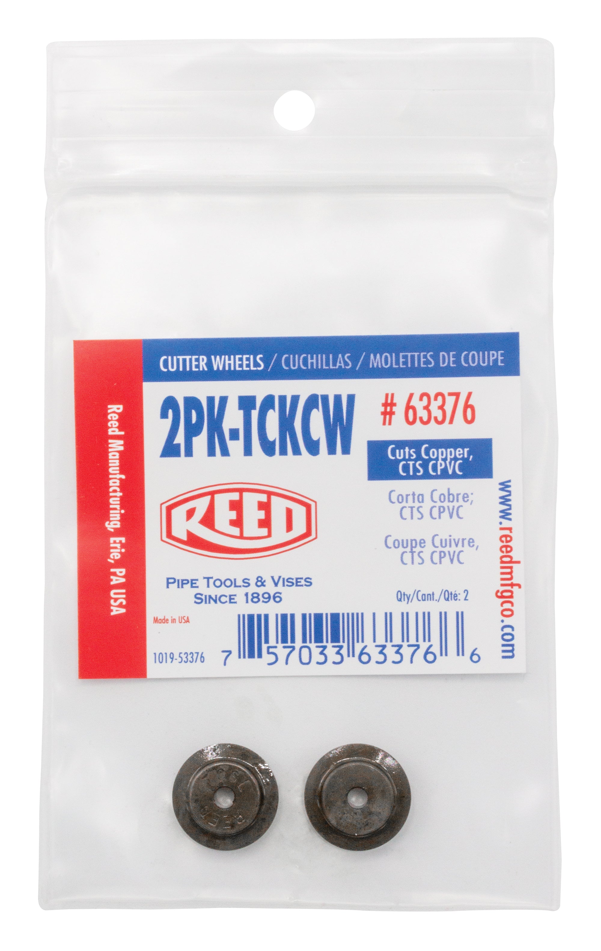 Reed Mfg 2PK-TCKCW Tubing Cutter Wheel for C-Cutters, 2-Pack - Edmondson Supply