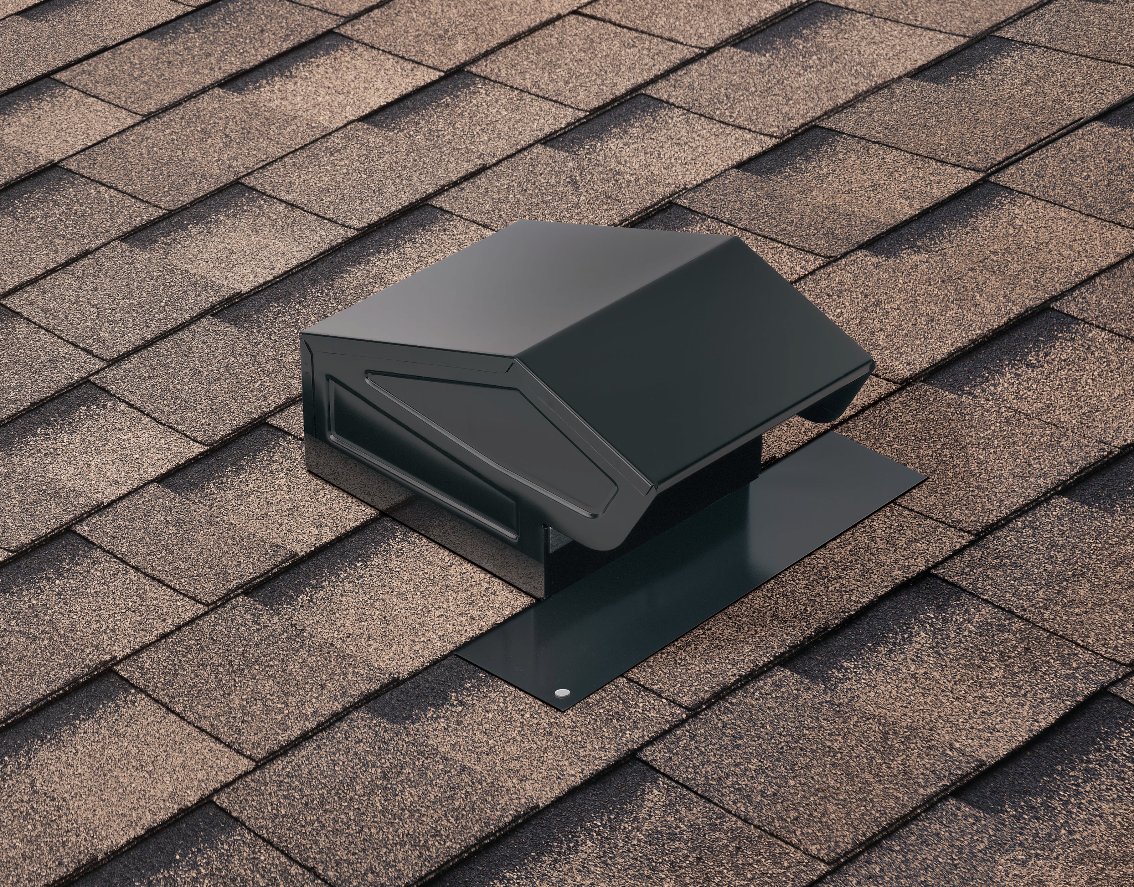 Broan-NuTone® 636 Steel Roof Cap for 3-Inch or 4-Inch Round Duct w/ Damper & Birdscreen, Black - Edmondson Supply
