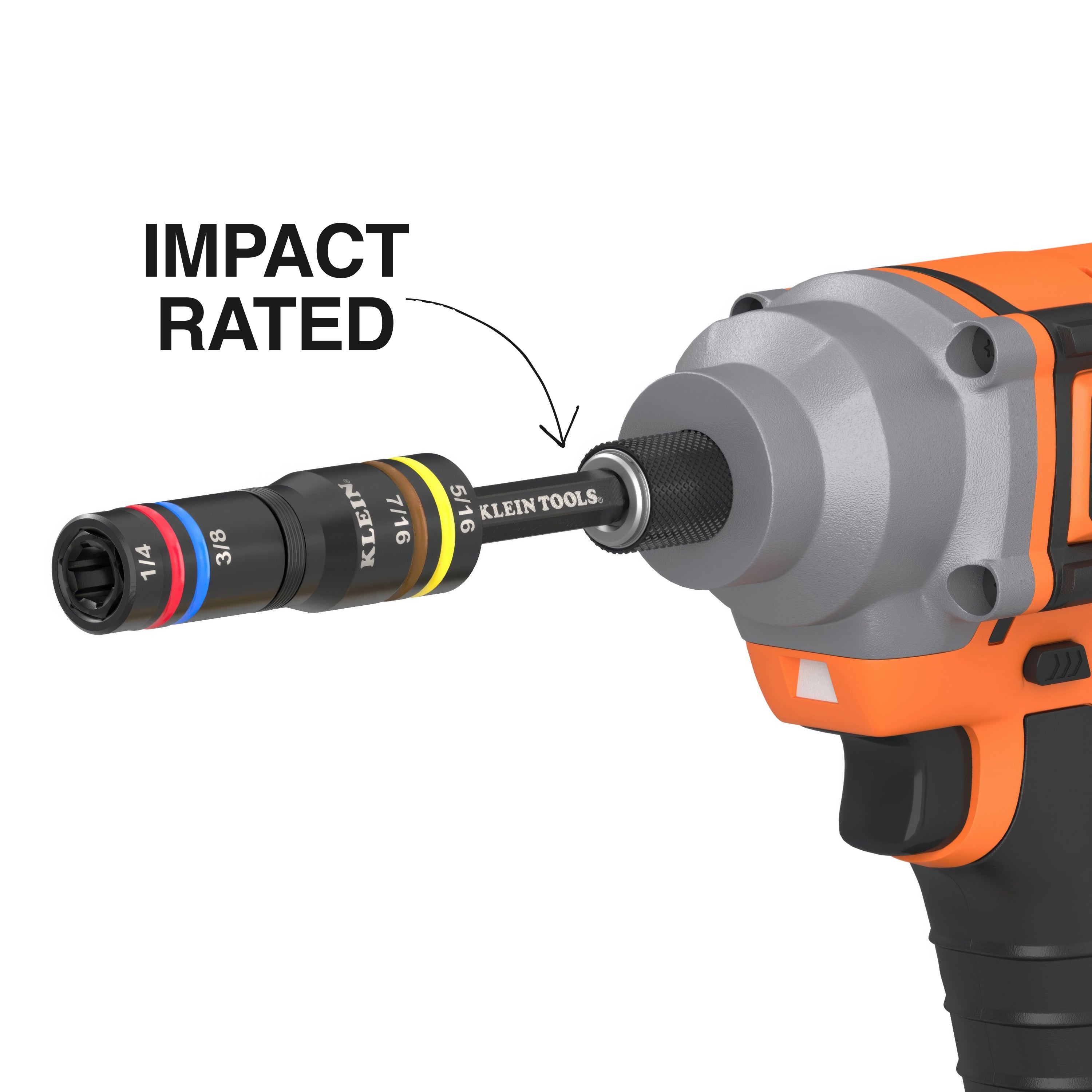 Klein Tools 651QS Quad-4 Heavy-Duty Impact Flip Socket, SAE - Edmondson Supply