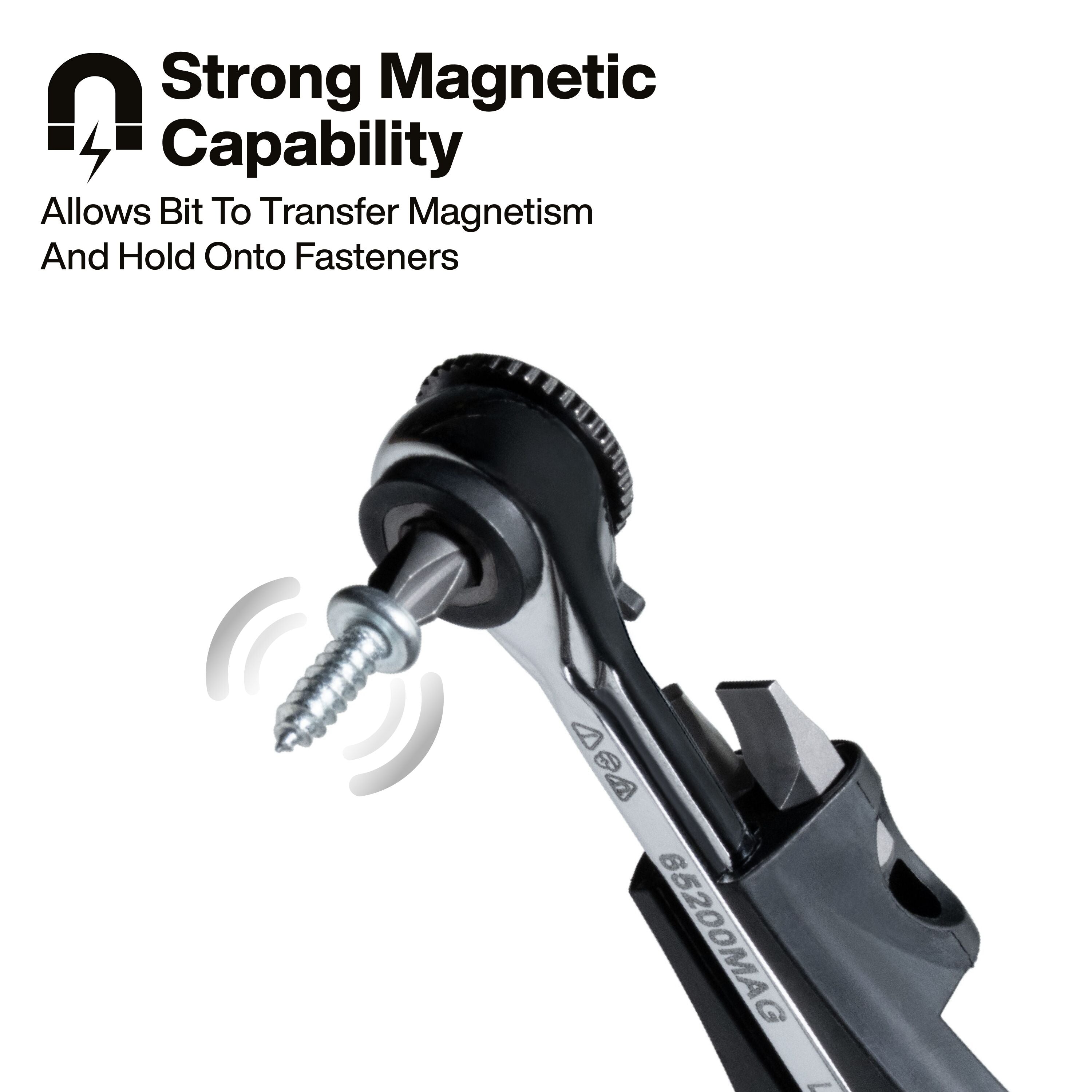 Klein Tools 65200MAG Slim-Profile Magnetic Mini Ratchet - Edmondson Supply