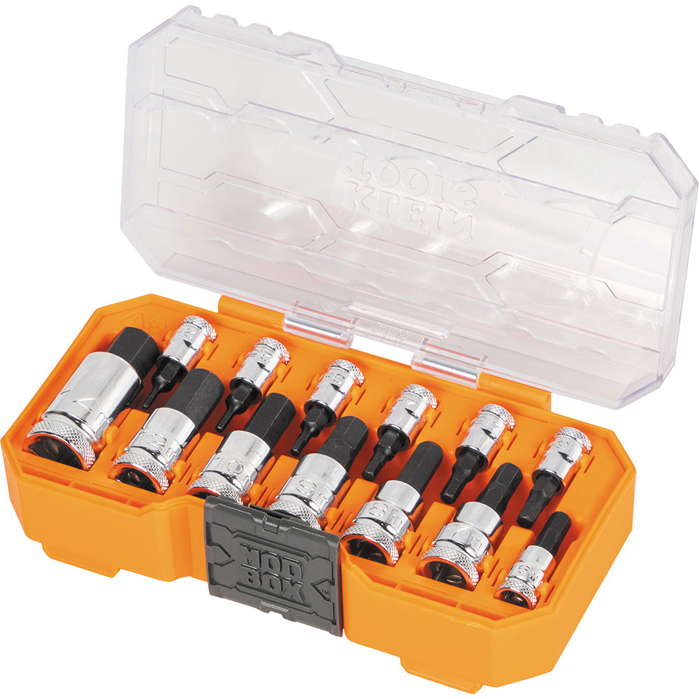 Klein Tools 65213HEXM Knurled Hex Bit Socket Set, Metric, 13-Piece - Edmondson Supply