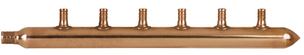 Sioux Chief 672X0690 3/4" PEX Inlet x (6) 1/2" PEX Branches Manifold, Spin Closed Trunk - Edmondson Supply