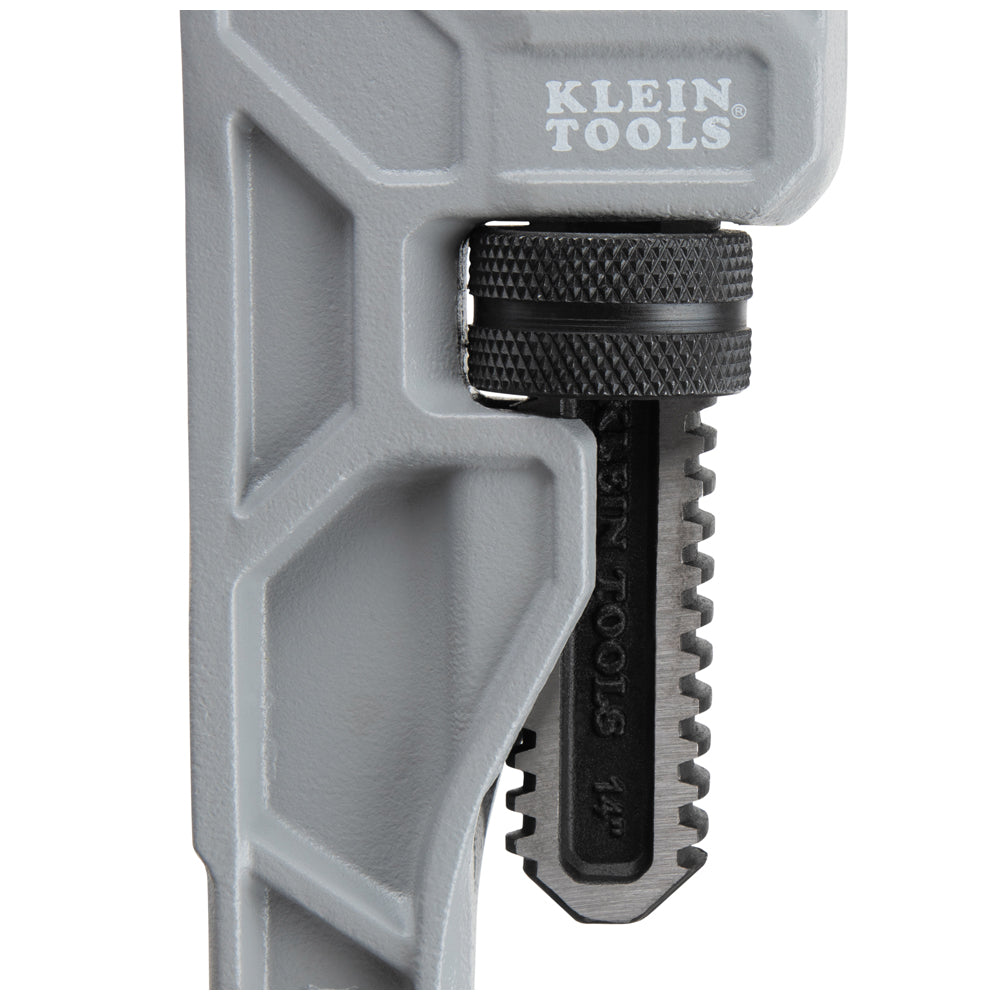Klein Tools 68224 Adjustable Cast Aluminum Pipe Wrench, 14-Inch - Edmondson Supply