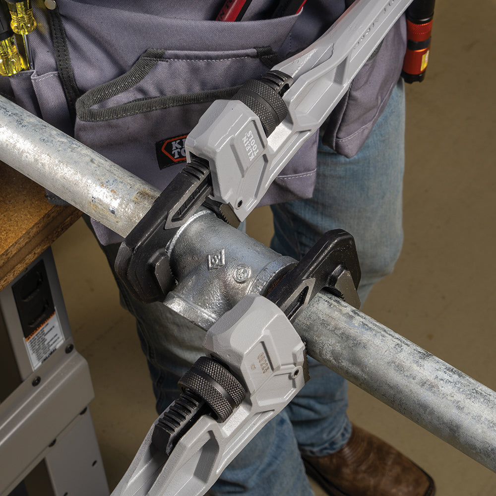 Klein Tools 68224 Adjustable Cast Aluminum Pipe Wrench, 14-Inch - Edmondson Supply