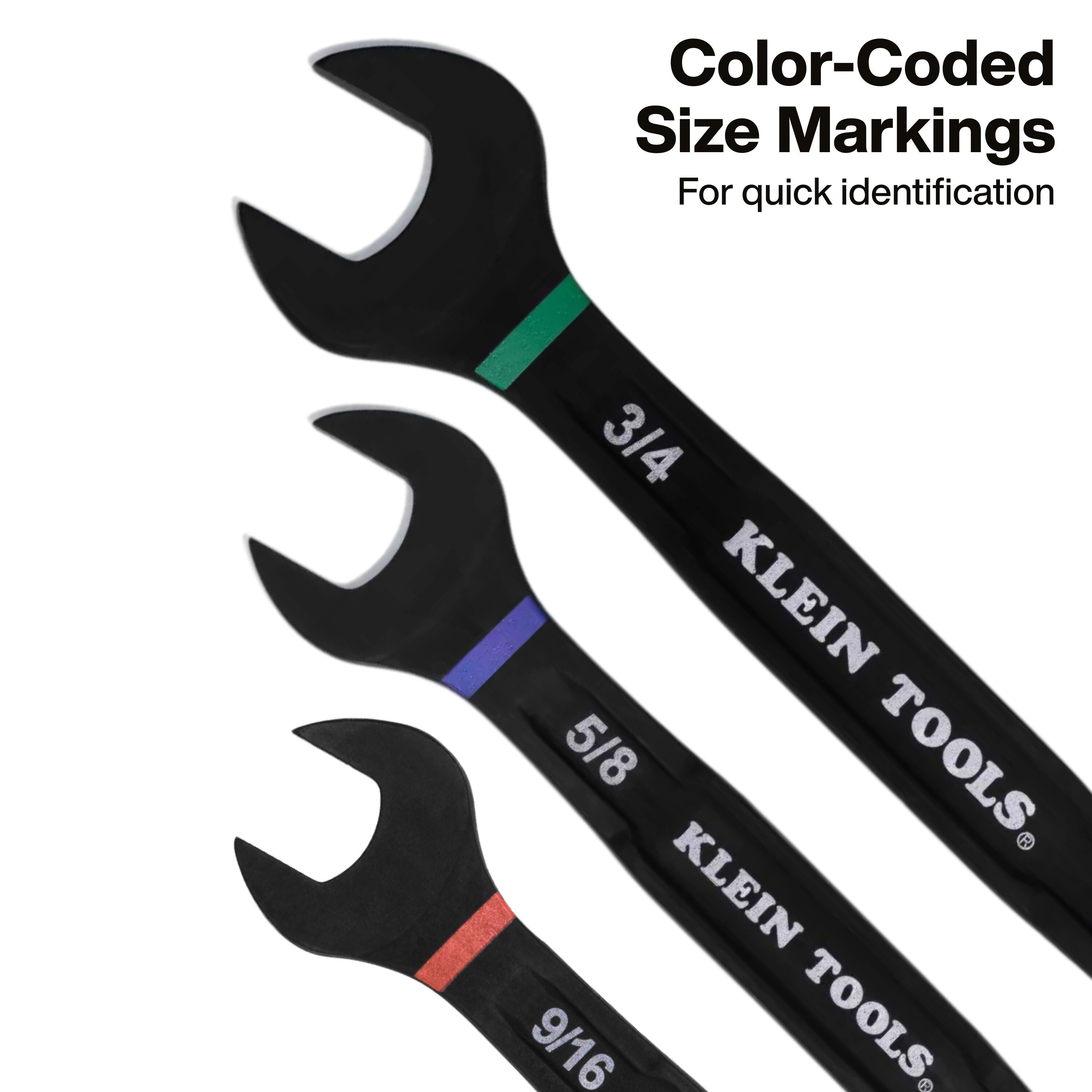 Klein Tools 69508 Ratcheting Combination Slide-Lock Wrench Set, SAE, 8-Piece - Edmondson Supply