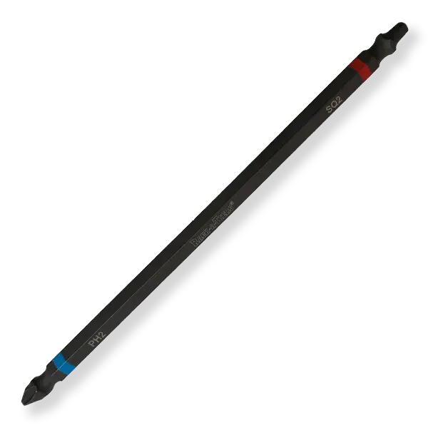 Rack-A-Tiers 70226BR #2 Blue Phillips and #2 Red Robertson Square Red Double Ended Impact, 6" - Edmondson Supply