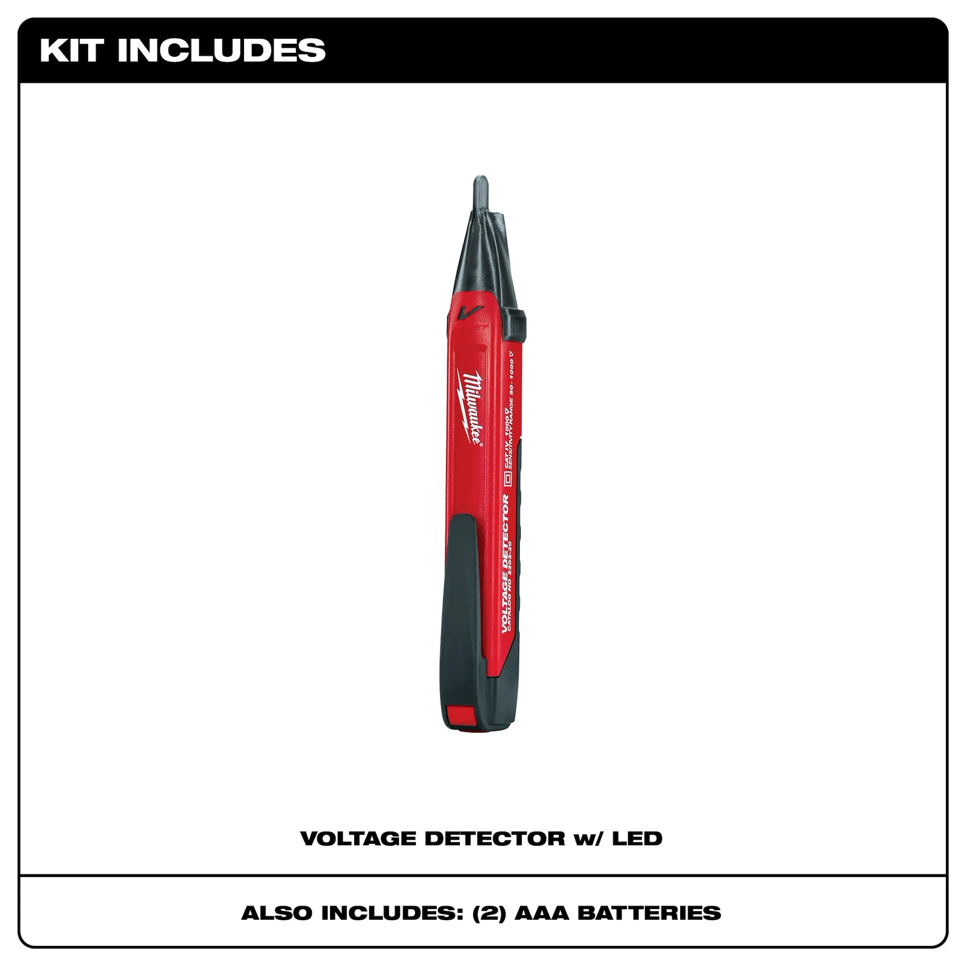 Milwaukee 2202-20 Voltage Detector with LED - Edmondson Supply