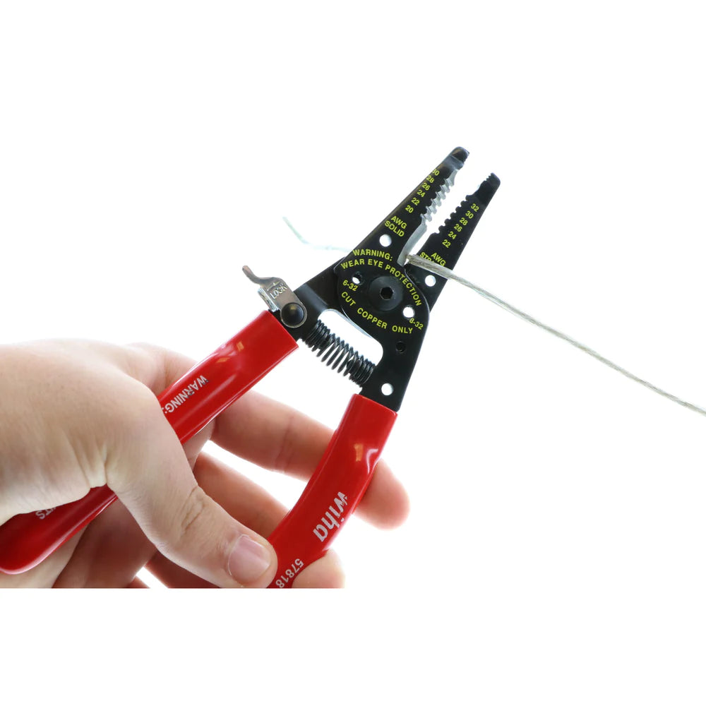 Wiha Tools 57818 Classic Grip Wire Strippers Cutters 7.25" - Edmondson Supply