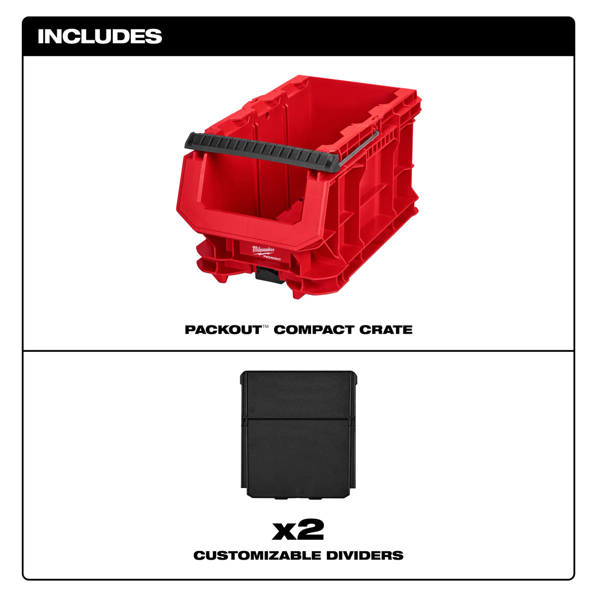 Milwaukee 48-22-8437 PACKOUT™ Compact Crate - Edmondson Supply