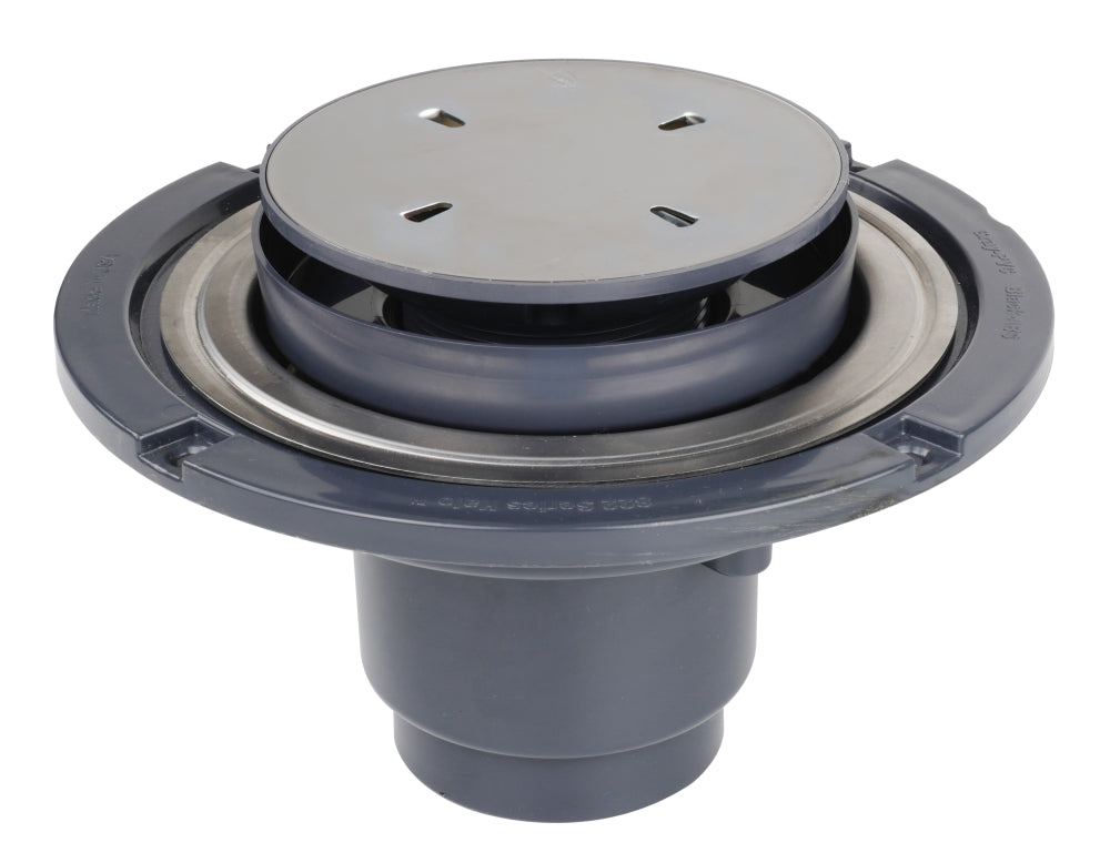 Sioux Chief 822-S2P FinishLine™ 2" PVC Sch, 40 Hub Shower Pan Drain, Rough-In Sleeve & Cover - Edmondson Supply