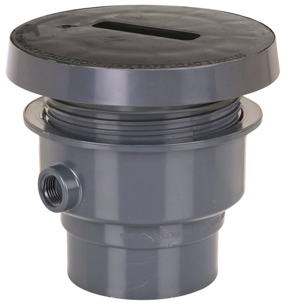 Sioux Chief 832-36PF FinishLine™ 3" PVC Hub On-Grade Floor Drain Rough-In Fixture - Edmondson Supply