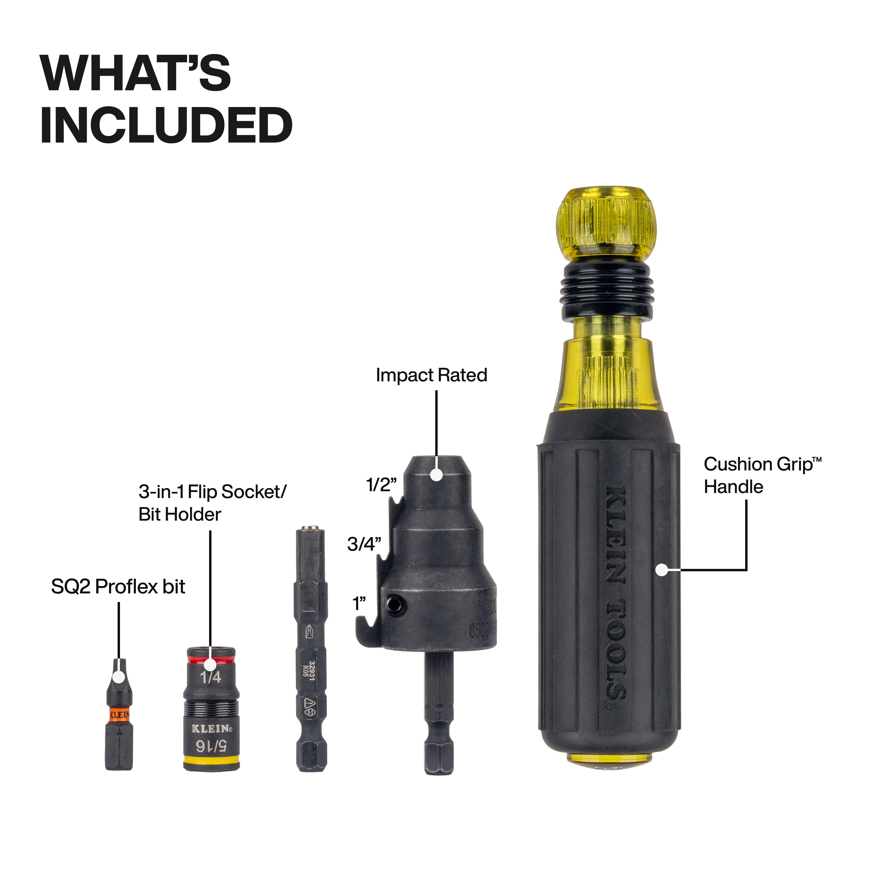 Klein Tools 85191HD Impact-Rated Flip Socket Conduit Reamer Driver - Edmondson Supply