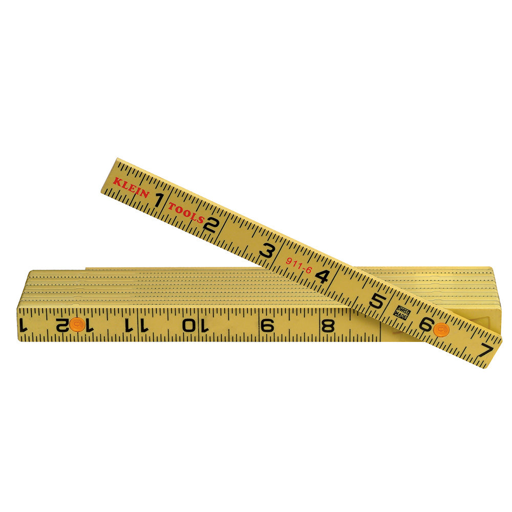 Klein Tools 911-6 Fiberglass Folding Rule, Outside Reading - Edmondson Supply