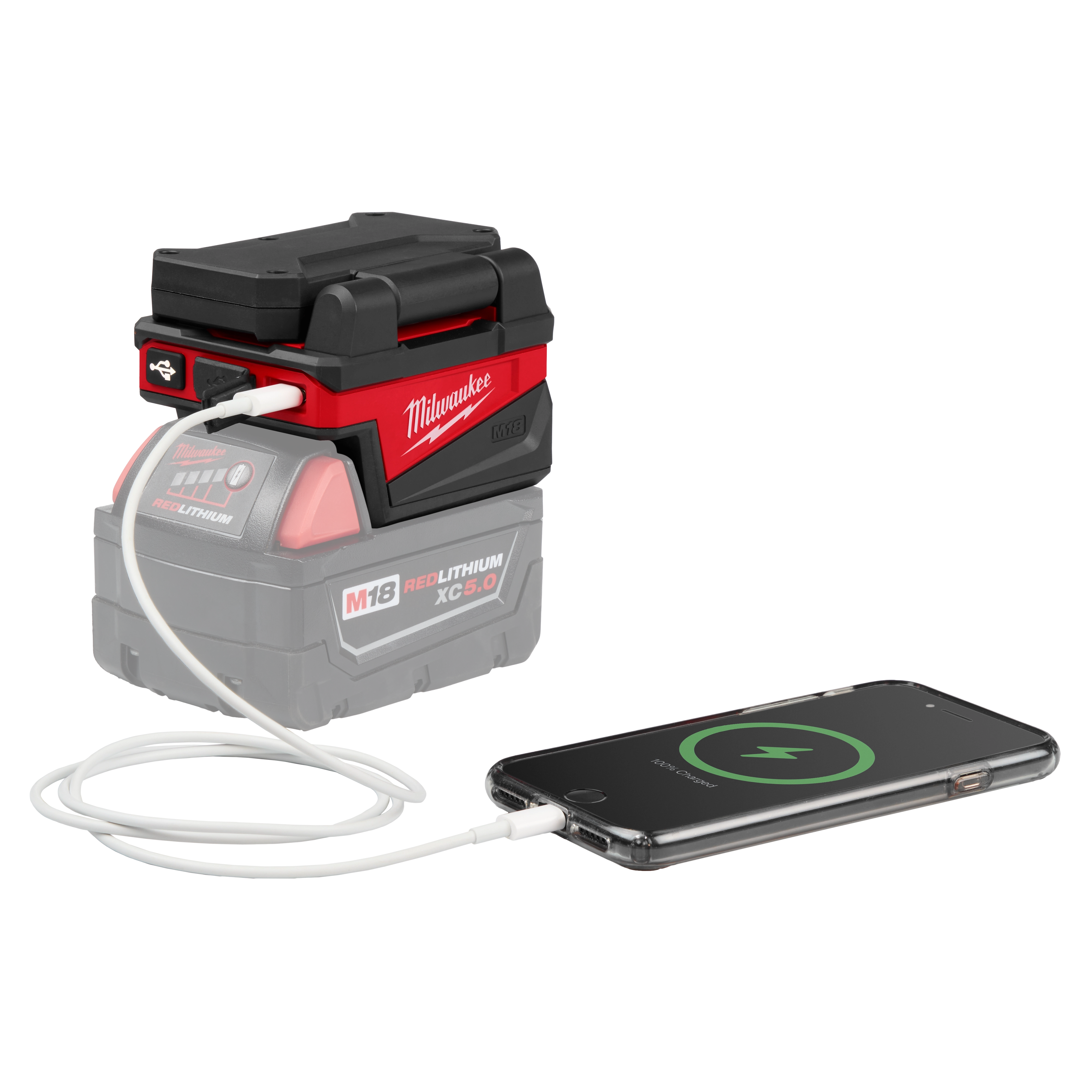 Milwaukee 2359-20 M18™ ROVER™ Compact Folding Flood Light w/ USB Charging - Edmondson Supply