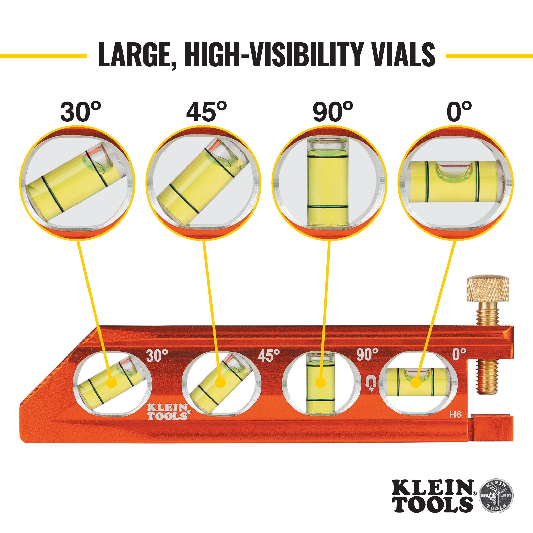 Klein Tools 935AB4V ACCU-BEND™ Level, 4-Vial - Edmondson Supply