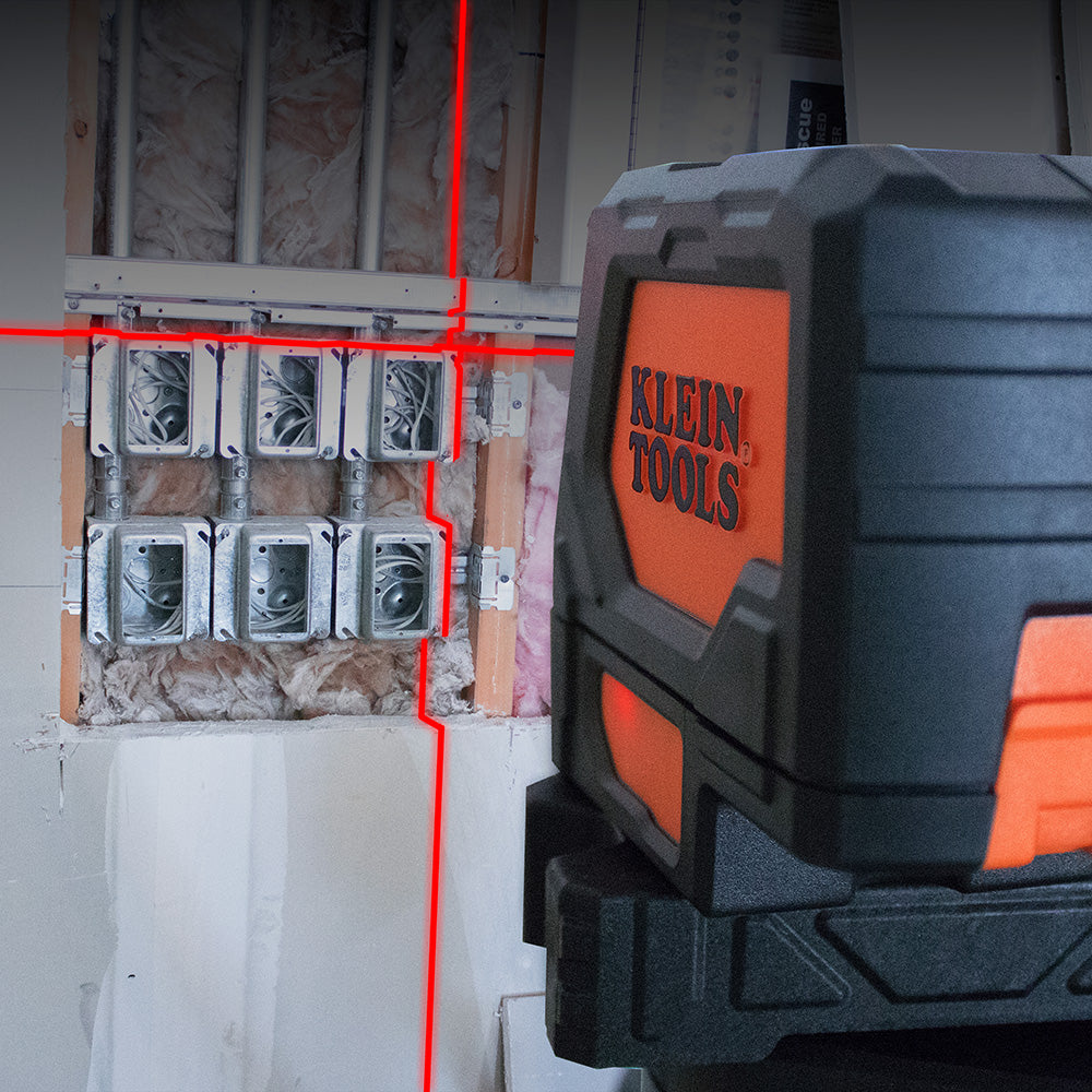 Klein Tools 93LCLS Laser Level, Self-Leveling Red Cross-Line Level and Red Plumb Spot - Edmondson Supply