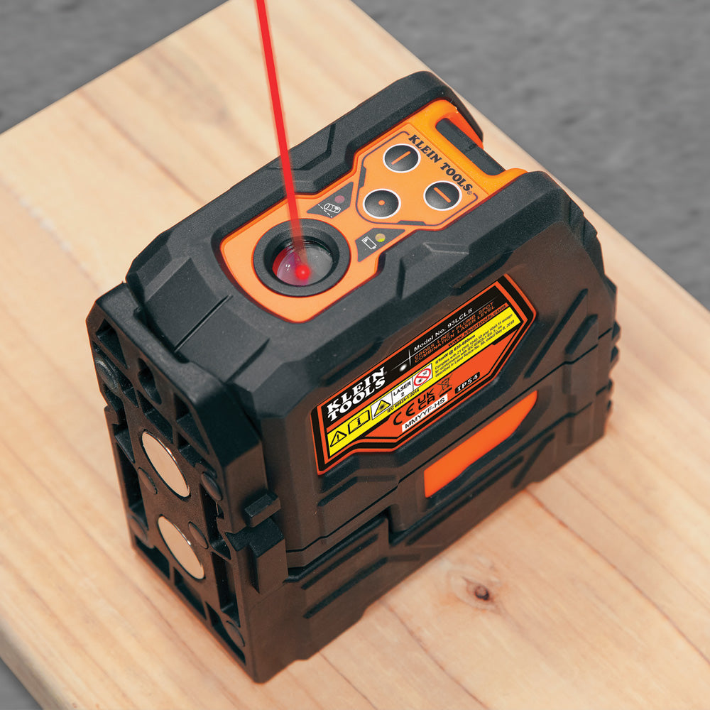 Klein Tools 93LCLS Laser Level, Self-Leveling Red Cross-Line Level and Red Plumb Spot - Edmondson Supply
