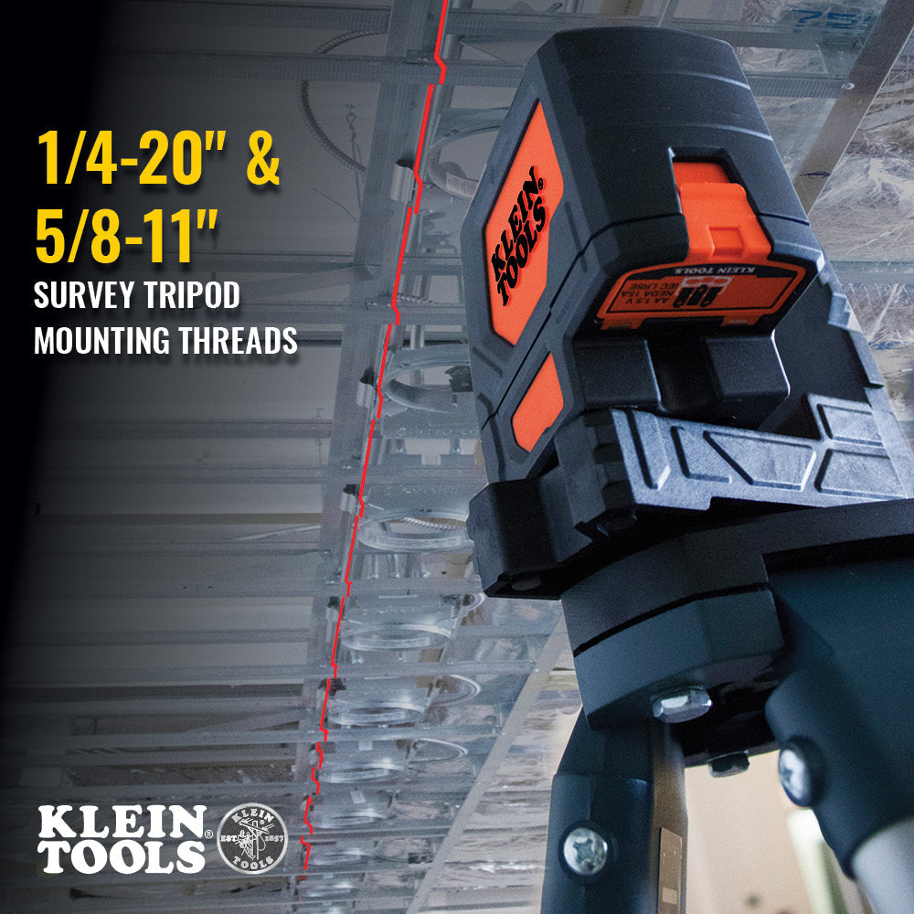 Klein Tools 93LCLS Laser Level, Self-Leveling Red Cross-Line Level and Red Plumb Spot - Edmondson Supply