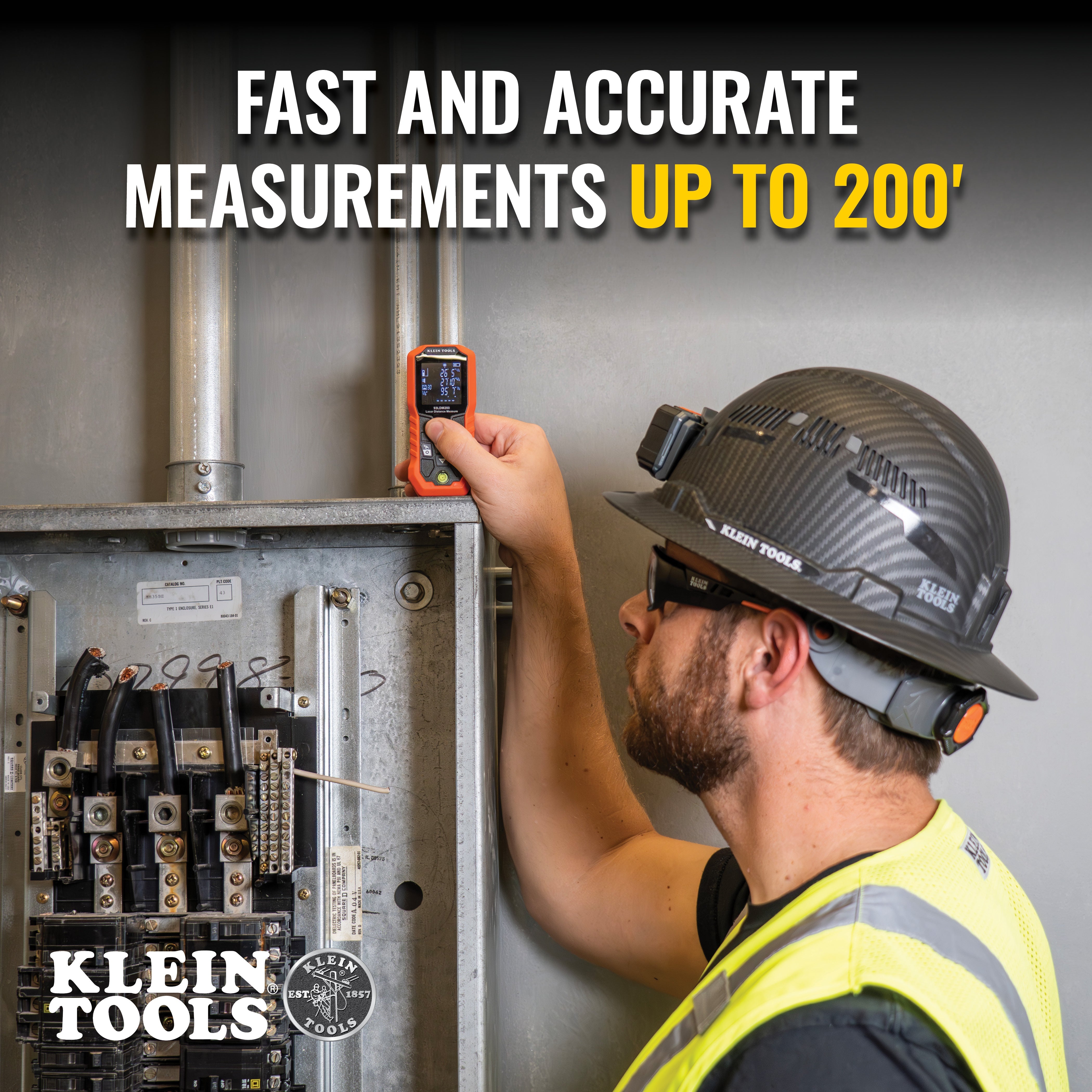 Klein Tools 93LDM200 Laser Distance Measure, 200-Foot - Edmondson Supply