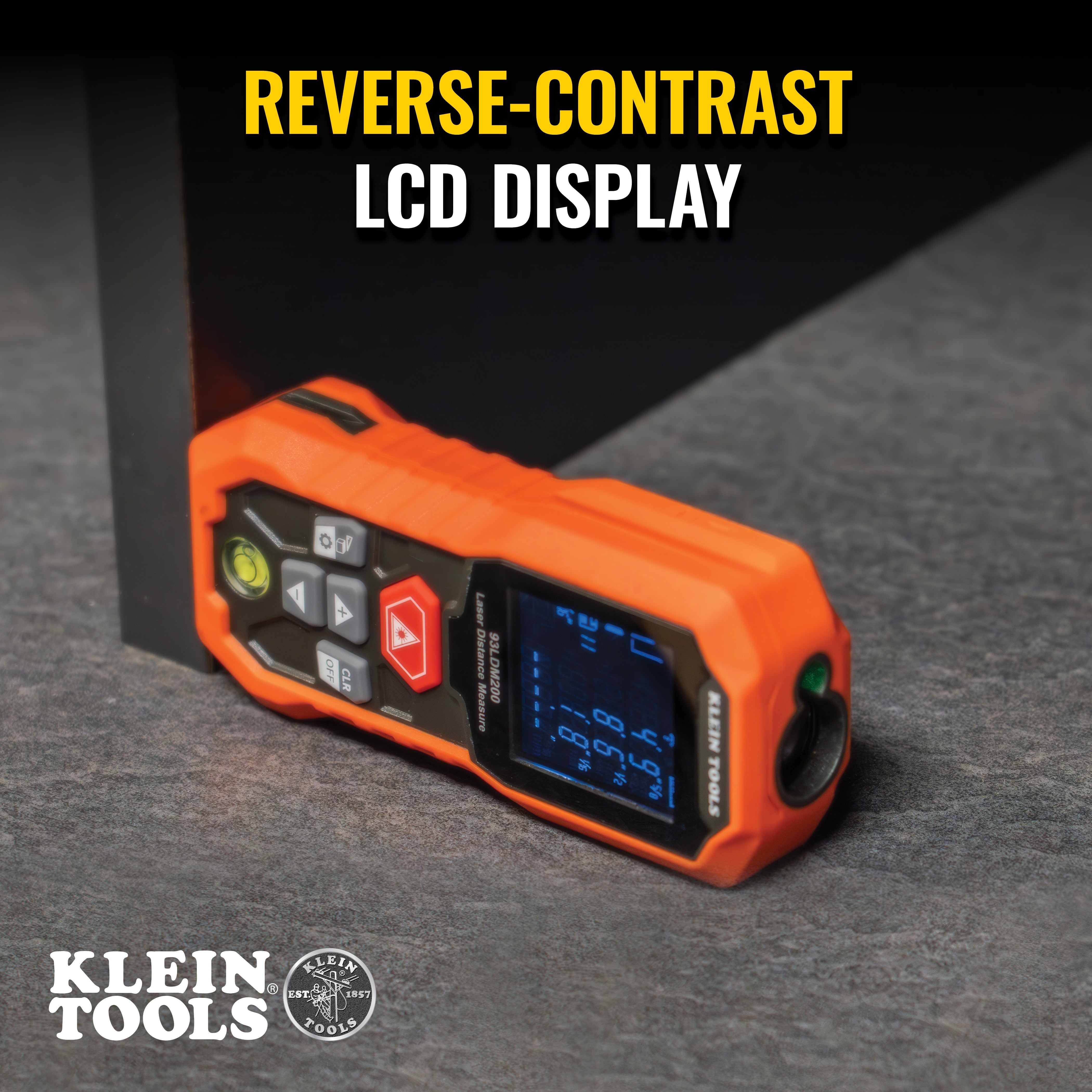 Klein Tools 93LDM200 Laser Distance Measure, 200-Foot - Edmondson Supply