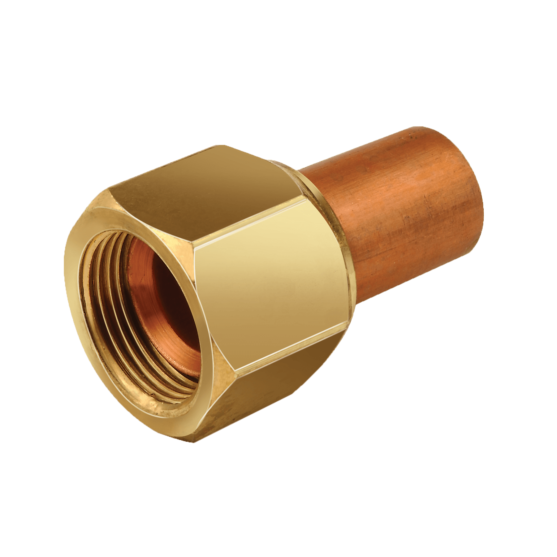 JB Industries A32701 3/8" x 3/8" Swivel Female Flare x Solder Adapter - Edmondson Supply