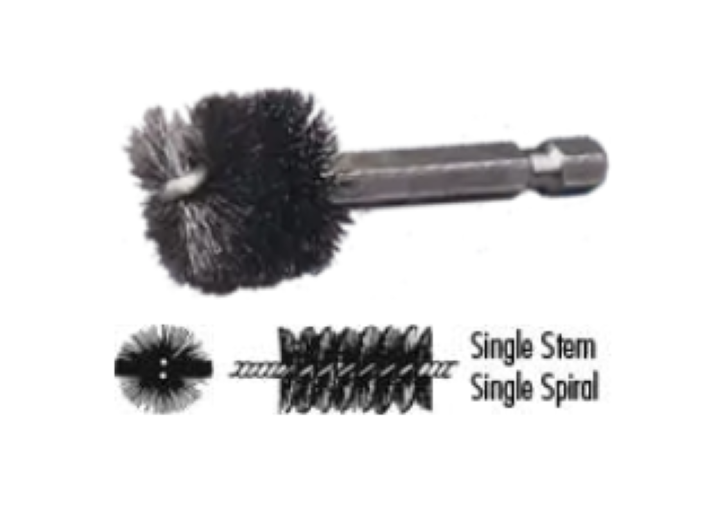 Blue Monster 66451 Cleanfit Hex Shank Power Fitting Brush, 3/4 in ID x 7/8 in OD - Edmondson Supply