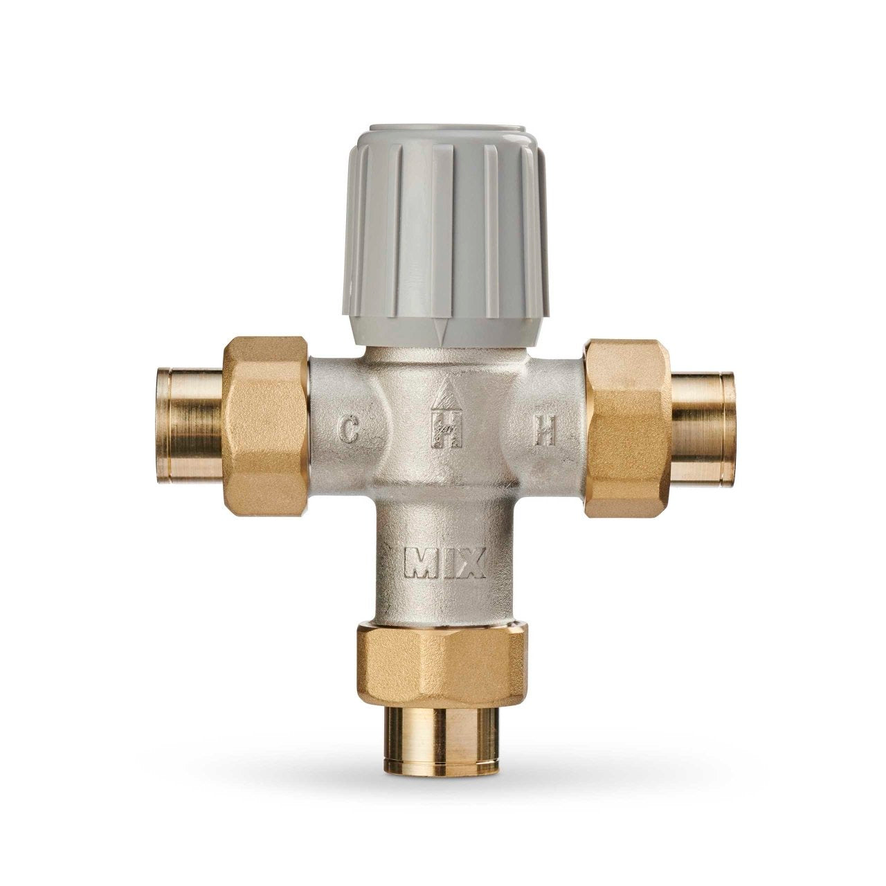 Resideo Braukmann AM101-US-1LF/U Thermostatic Mixing Valve, 3/4" Sweat Union, Lead Free - Edmondson Supply