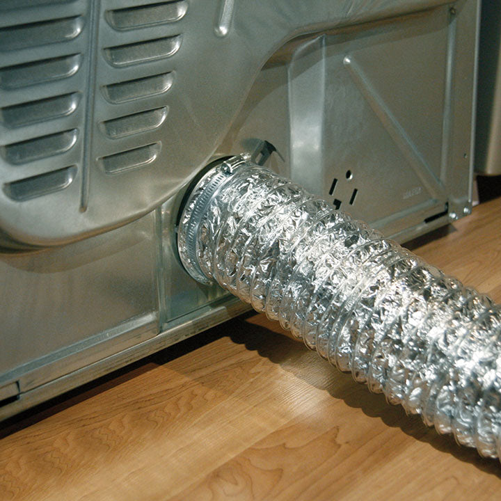 Dundas Jafine TD48TC Transition Duct (UL2158A listed & marked) With 2 Tension Clamps - 4"x8' - Edmondson Supply
