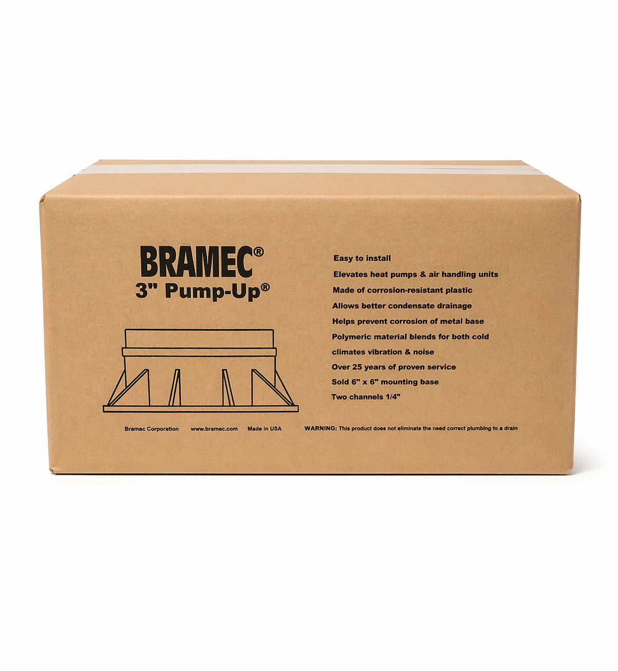 Bramec 4005 3" Gray Pump-Up® Heat Pump Riser (4 Pack) - Edmondson Supply