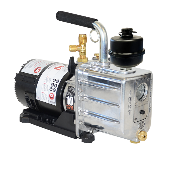 JB Industries DV-285DC PLATINUM PRO Dual Voltage DC Motor 10 CFM Vacuum Pump, A2L Compatible - Edmondson Supply