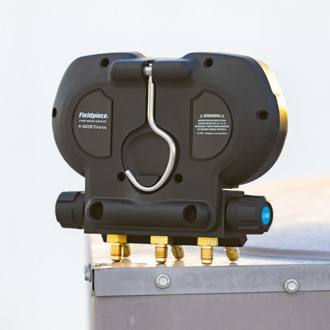 Fieldpiece GS334F Analog Gauge Set 3 Port Manifold, Refrigerant, Fahrenheit - Edmondson Supply