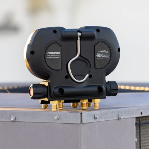 Fieldpiece GS434F Analog Gauge Set 4 Port Manifold, Refrigeration, Fahrenheit - Edmondson Supply