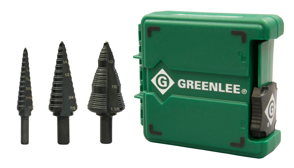 Greenlee GSBSET3 Step Bit Set (#1, #4, #9) - Edmondson Supply
